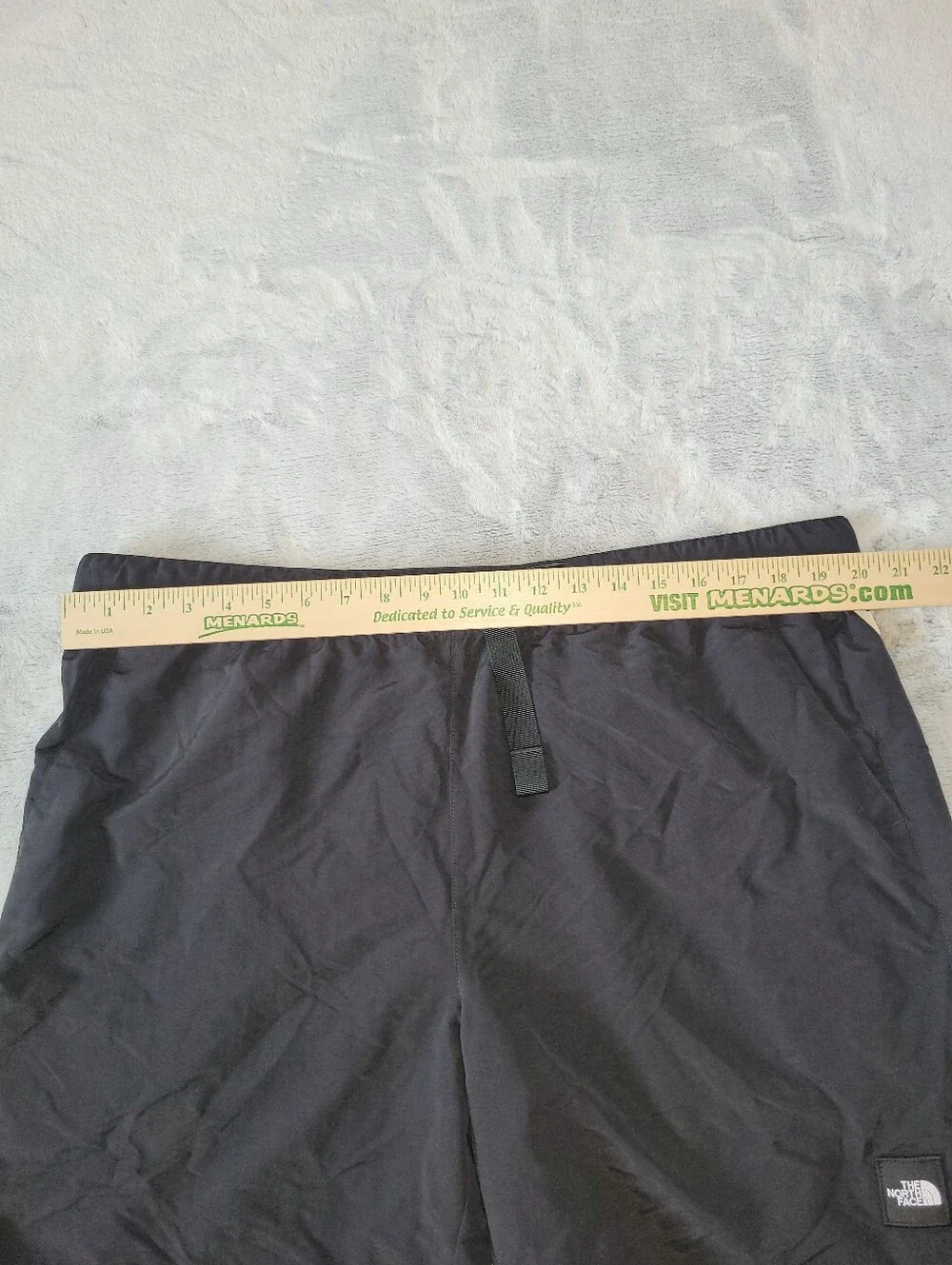The North Face Mens XL Belted Hiking Hybrid Black Shorts Pockets 7